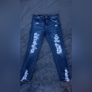 Worn American Eagle hi-rise jeggings. size 12.